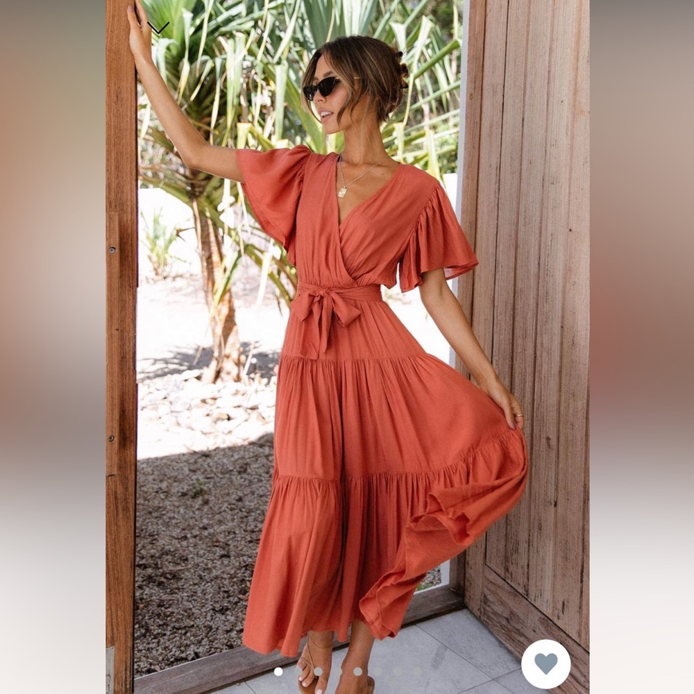 Petal and Pup Rust Dress